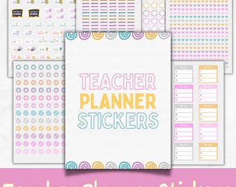 Pastel Teacher Planner Stickers | Classroom Organization (PDF Pattern)
