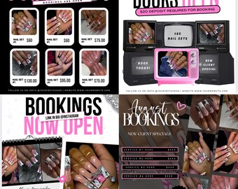 Nail’d It: 10 redigerbara flygblad för nageltekniker