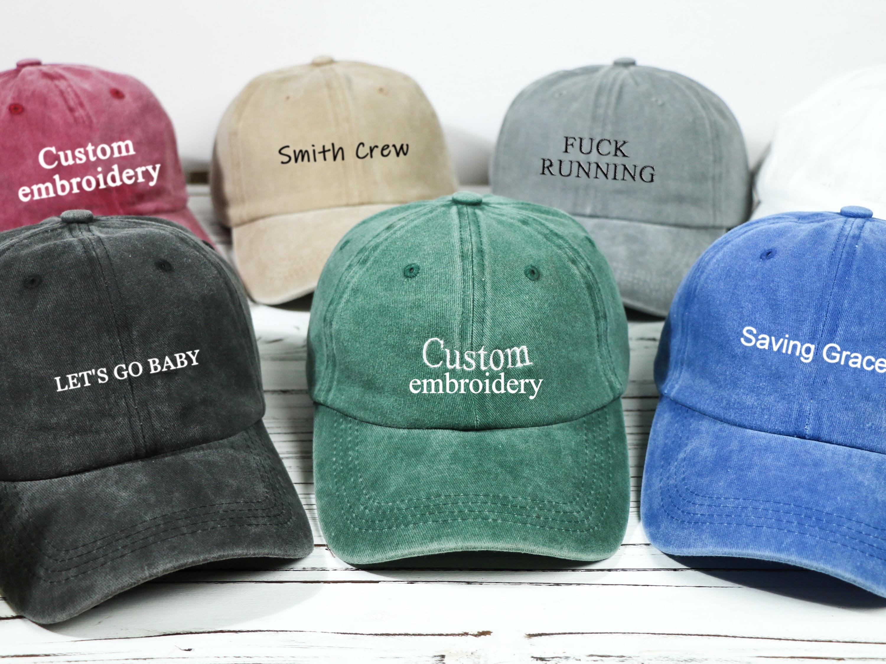 Embroidered vintage washed hat, personalized dad hat, embroidered logo, baseball hat, single girl hat, customized hat