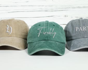 Custom Text Embroidered Hat, Personalized LOGO Hat, Retro Baseball Hat, Vintage Style Trucker Hat, Fathers Day Gift, Unisex Baseball Hat.