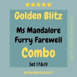 COMBO ** Ms Mandalore und Furry Farewell ** Golden_Blitz ** 5 Star _ Monopoly_Go Stickers Event _Am 16.Juni - Schnelle Lieferung