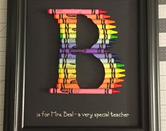 Fast Shipping! Framed 8 by 10 Teacher Appreciation Gift - Black Background - Double Rainbow