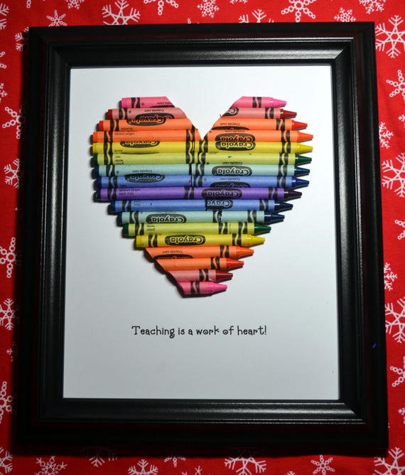 Teaching Is A Work of Heart Print Makeup Bag Teacher Gift Pencil