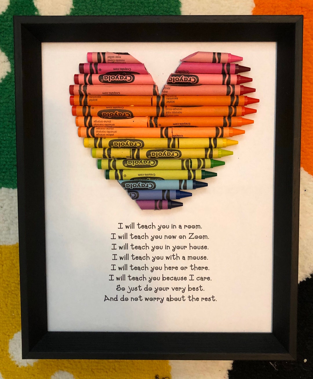 Crayon Teacher Gift - PE Teacher - Fast Shipping! 8 by 10 - Etsy