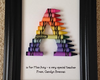 FAST SHIPPING! Framed  5 by 7 - Teacher Appreciation Gift - Personalized - Standard Rainbow