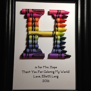 FAST SHIPPING Framed 5 by 7 Teacher Appreciation Gift Personalized Standard Rainbow image 4