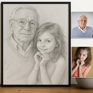 Ritratti a matita personalizzati, schizzi da foto, disegni a matita personalizzati, ritratti, disegno a matita, ritratti personalizzati, collage commemorativo, schizzo