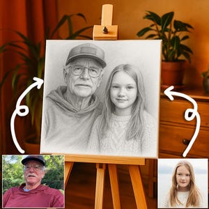 Ritratto personalizzato, aggiungi la persona cara alla foto, ricordo personalizzato, combina foto, ricorda i defunti, schizzo del ritratto commemorativo