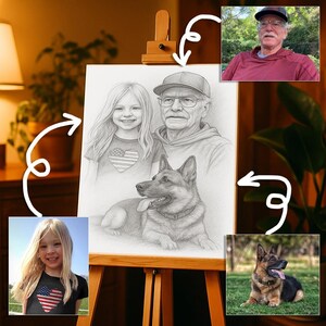 Personalized Portrait, add Loved One to Photo, Personalized Memorial, Combine Photos, Remembering Passed Away, Custom Memory, Add Dog Parent