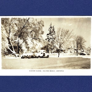 HILTON BEACH, Ontario, Canada, scène d'hiver, carte postale vintage RPPC avec photo réelle, carte postale inutilisée