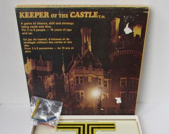 KEEPER of the CASTLE vintage jeu de société 1976 complet basé sur Castle Loma Toronto Ontario Canada difficile à trouver RARE