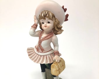 SAILOR GIRL FIGURINE Lamour China Hand Painted Made in Japan Vintage Decorative Figure