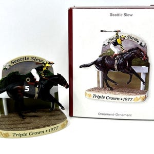 SEATTLE SLEW Carlton Cards Heirloom Triple Crown 1977 Christmas Ornament 2nd in series