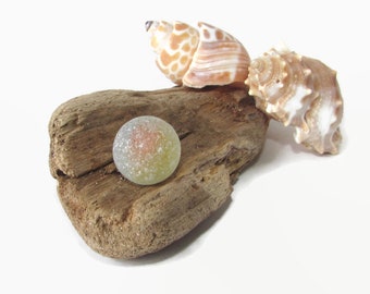 FROSTED SEAGLASS MARBLE Plage Trouver du verre de mer Marbre Sirène Larmes 13,5 mm Véritable Surf Tumbled Marbre Chats Œil TourbillonNer Bijoux Fabrication Fourniture