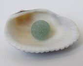 GREEN SEAGLASS MARBLE Genuine Beach Find Beach Glass Marble Jewelry Making Supply Mermaid Tears Sea Glass Seafoam Green Etched Frosted 14mm