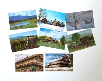 TRAPP FAMILY LODGE Stowe Vermont 8 Unused Vintage Postcards Sound of Music Captain and Baroness Maria Von Trapp Family