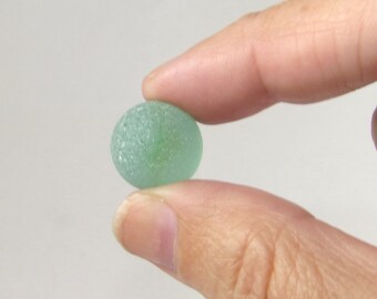 BEACH GLASS MARBLE Large Clear Green 16MM Genuine Surf Tumbled Sea Glass Marble Mermaids Tear Jewelry Craft Supply Yellow Cats Eye