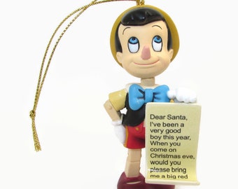 PINOCCHIO Christmas ORNAMENT Disney Movie Pinocchio Christmas Magic Retired Collectible Holiday Ornament New in Box 26231 116