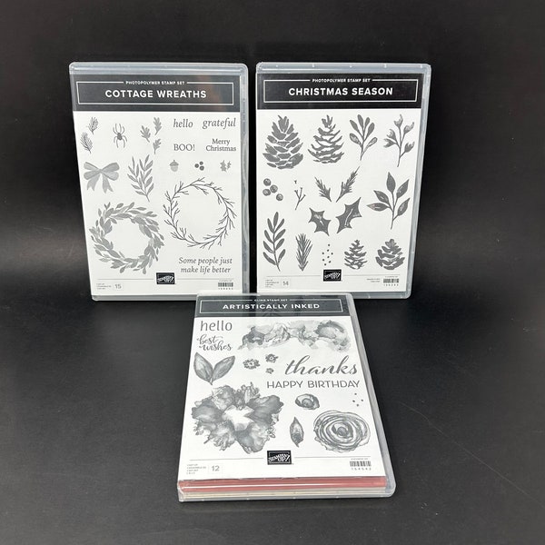 STAMPIN' UP Stamp Sets You Choose - Cottage Wreaths, Christmas Season, Artistically Inked - NEW