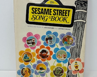 SESAME STREET SONGBOOK Vintage Music Song Book Piano and Guitar 1971 Hardcover