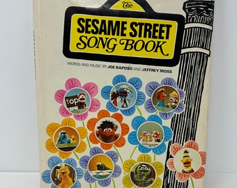 SESAME STREET SONGBOOK Vintage Music Song Book Piano and Guitar 1971 Hardcover