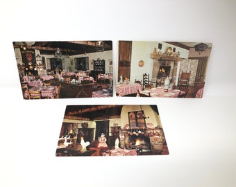 NORMANDY FARM RESTAURANT Lot of 3 Vintage Unused Postcards Potomac Maryland French Provincial Restaurant