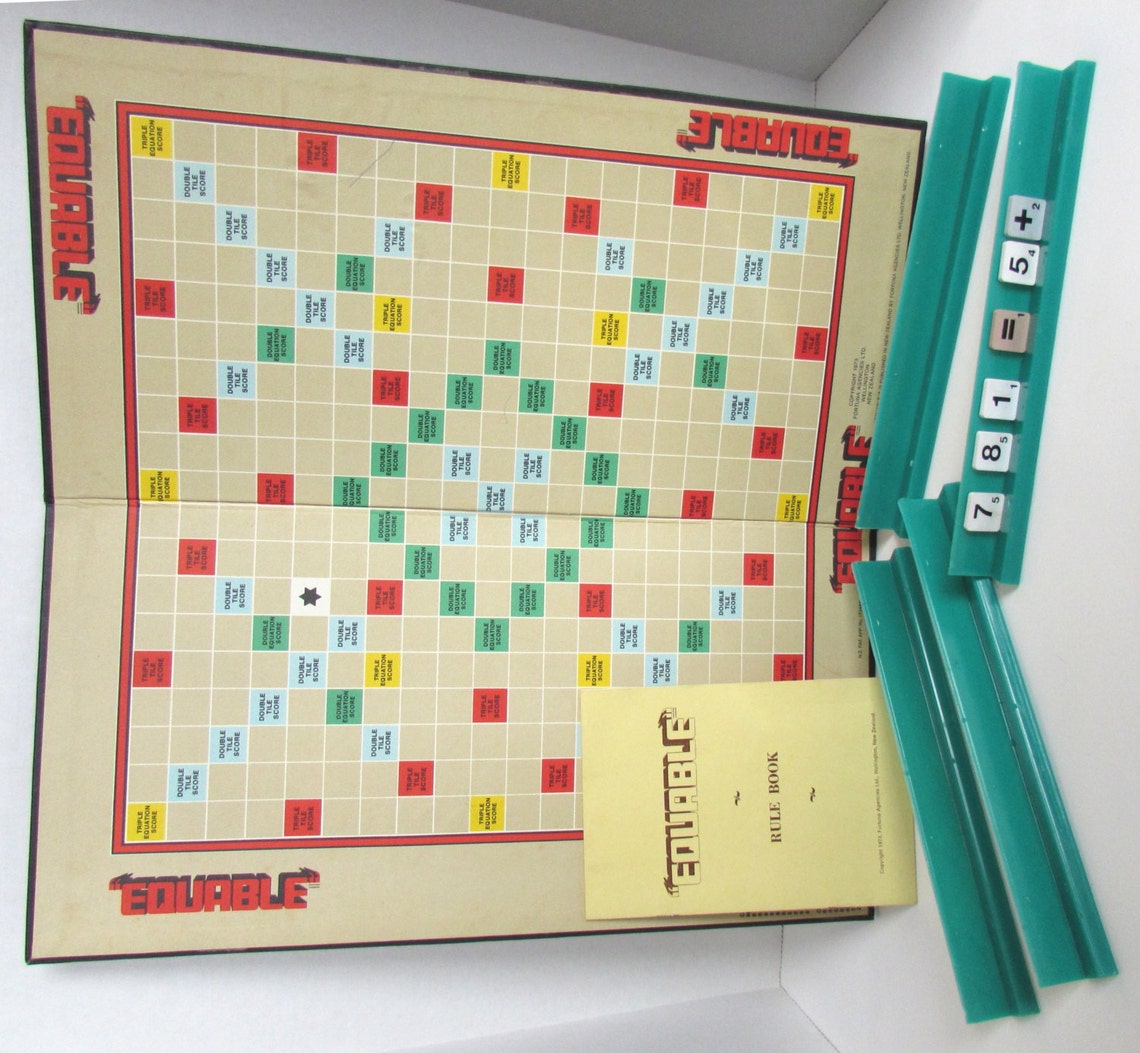 EQUABLE Math Board Game Scrabble like Vintage 1973 by Etsy