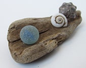 Blue Cats Eye SEAGLASS MARBLE Genuine Vintage Beach Glass Marble Jewelry Making Supply Mermaid Tears Craft Supply Mexican Beach Find 15mm