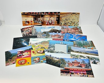 JAPAN BLANK POSTCARDS Lot of 18 Scenic Views Save the Date Invitation Junk Journal Vintage Post Cards Geisha Pagoda Mt. Fuji