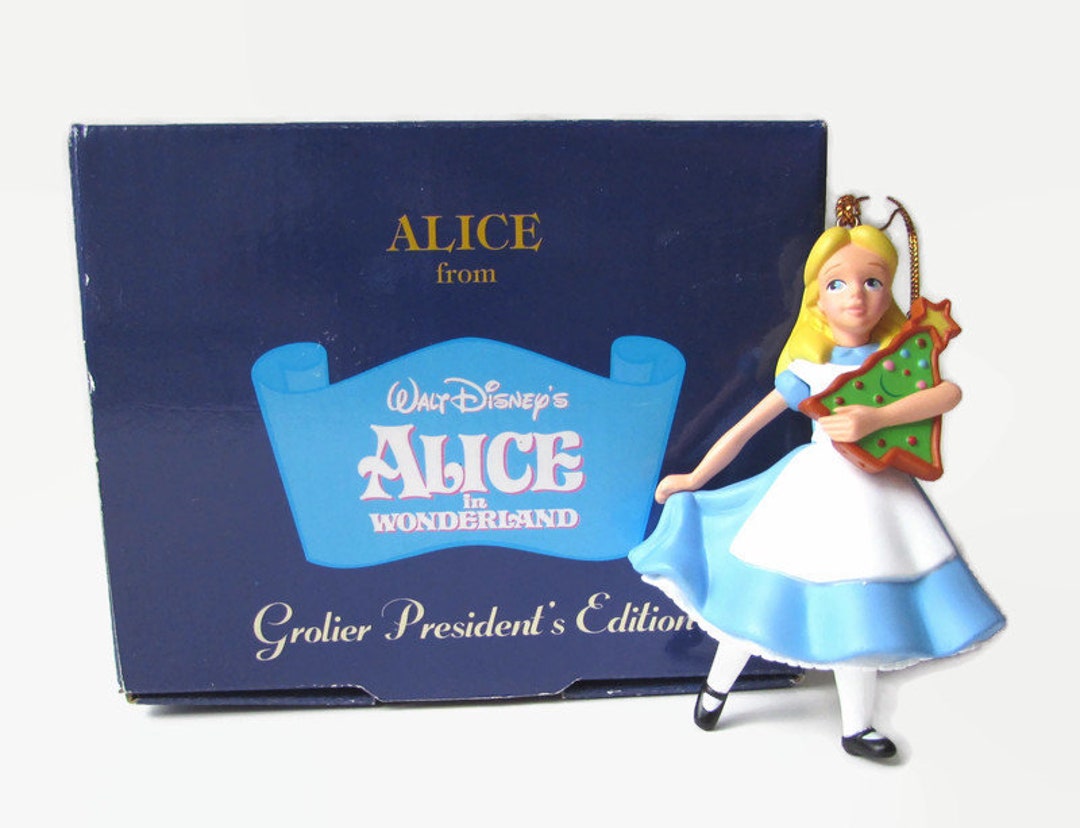 ALICE IN WONDERLAND Christmas Ornament Disney Movie Grolier President's