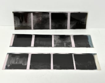 VINTAGE NEGATIVES EUROPE - You Choose -  Lot of 12 Old Photograph Negatives from 1960s  Perfect for Crafting Black and White Film