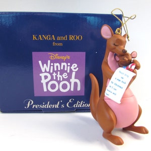 KANGA & ROO President's Edition Disney Ornament Grolier Christmas Tree Decoration Winnie the Pooh Letter to Santa Kangaroo