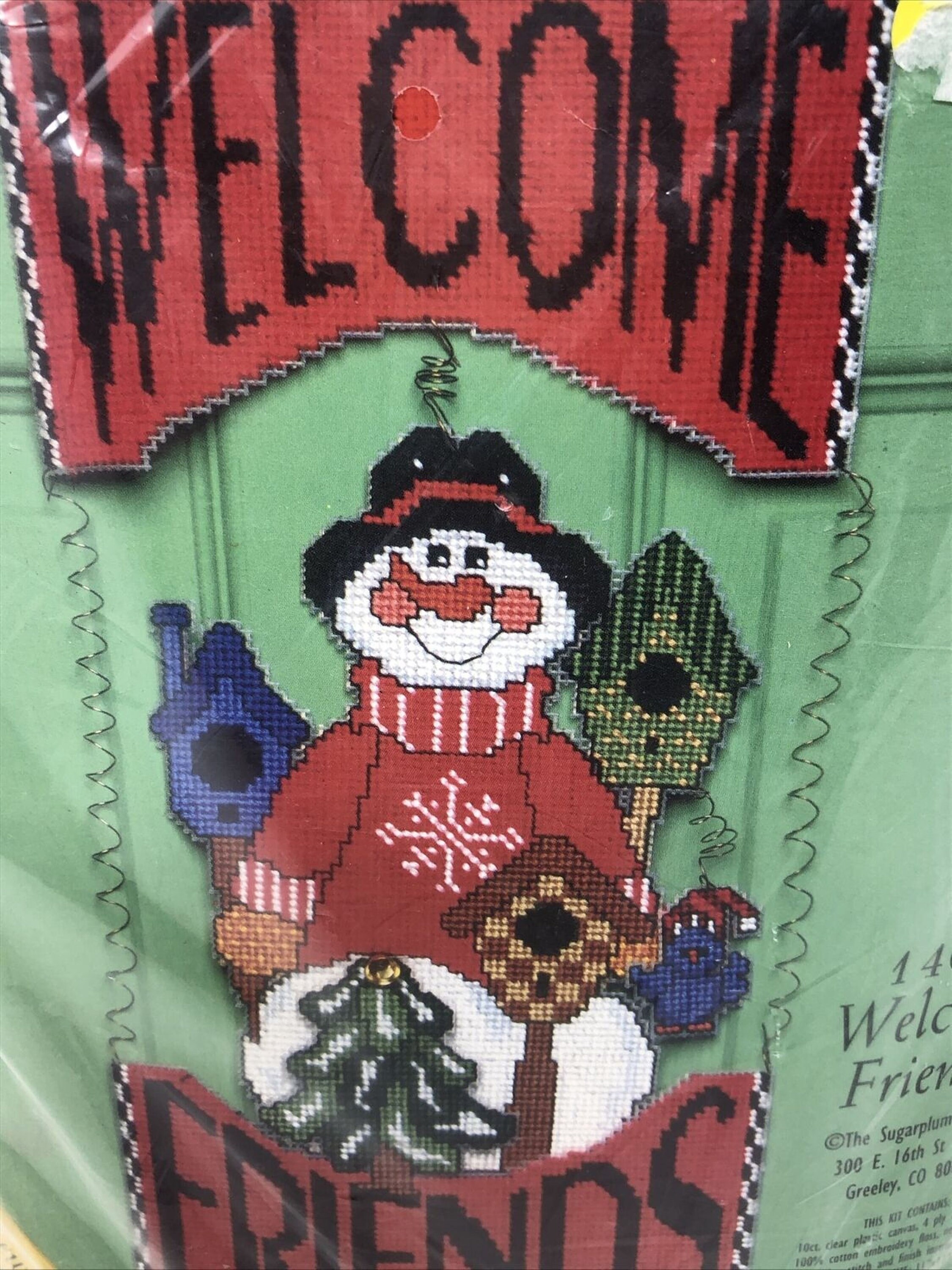 FRIENDS Plastic Canvas Kit Door Greeters Snowman 11 X 17