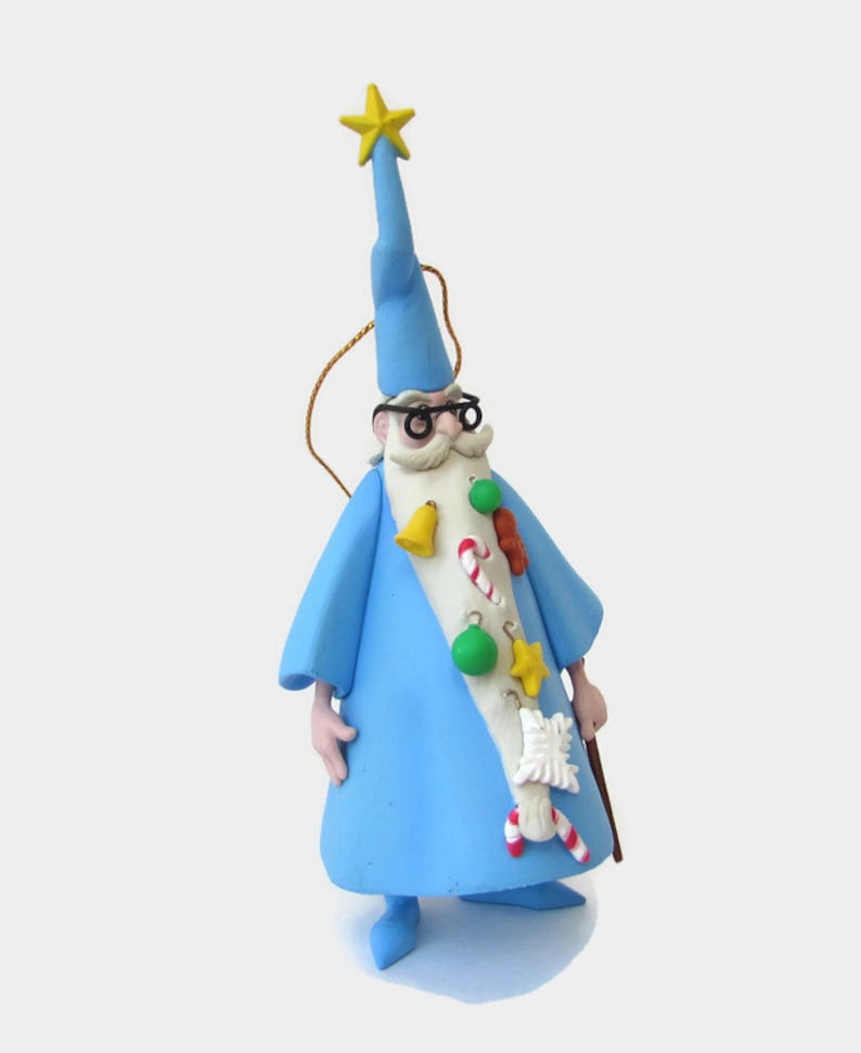 MERLIN CHRISTMAS MAGIC Ornament Disney Movie Sword in the Stone Wizard Brand New in Box Tree Ornament Holiday Decor Retired Collectible image 1