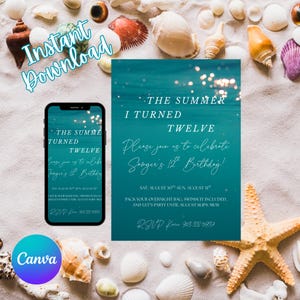 The Summer I Turned Pretty Birthday Invitation: Cousins Beach Party (Digital Download)