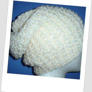 Hat PATTERN Hand Knitting Slouch Hat PATTERN - PDF Women, Men, Boys, GIrls