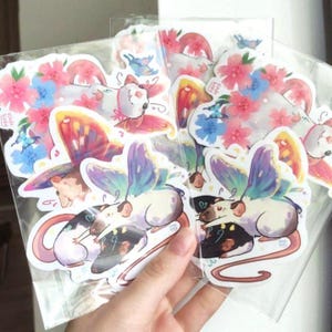 Sticker pack (3 pcs) Fairy rat sticker pack