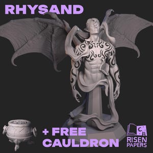 Rhysand Bust (4.1 in), High Lord Figurine, ACOTAR Fantasy Miniature, Gift for Night Court Fans, Fantasy Book Collector Gift, Velaris Decor