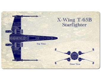 Alfombrilla de escritorio - Star Wars - Caza X-Wing - Plano - Alfombrilla de ratón - Disney World