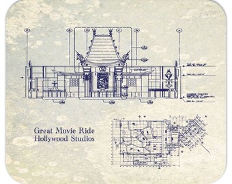 Gran Paseo de Película - Disneyland - Alfombrilla de Ratón - Disney World - Blueprint