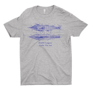 20,000 Leagues Under The Sea - Nemo Submarine - Blueprint - T-Shirt - Disney World - Disneyland