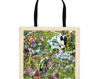 Disney World - Map - Tote Bag -