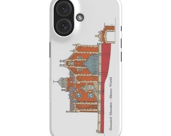 iPhone 16 - Funda para teléfono - Disney World - Mansión Embrujada - Funda premium brillante con cierre a presión