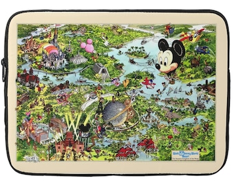 Fundas para portátil - Disney - Disney World - Mapa - Vintage