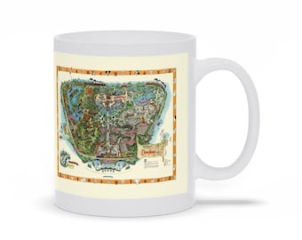 Disneyland - Mapa - Taza de café - Taza de café - Vintage - Tazas
