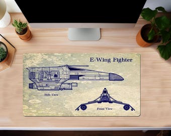 Alfombrilla de escritorio - Star Wars - Caza Ala E - Alfombrilla de escritorio - Alfombrilla de ratón