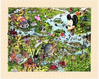 Disney World - Puzzle - Map - Disney