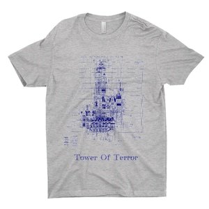 Tower of Terror - Blueprint - Disneyland - T-Shirt - Disneyland