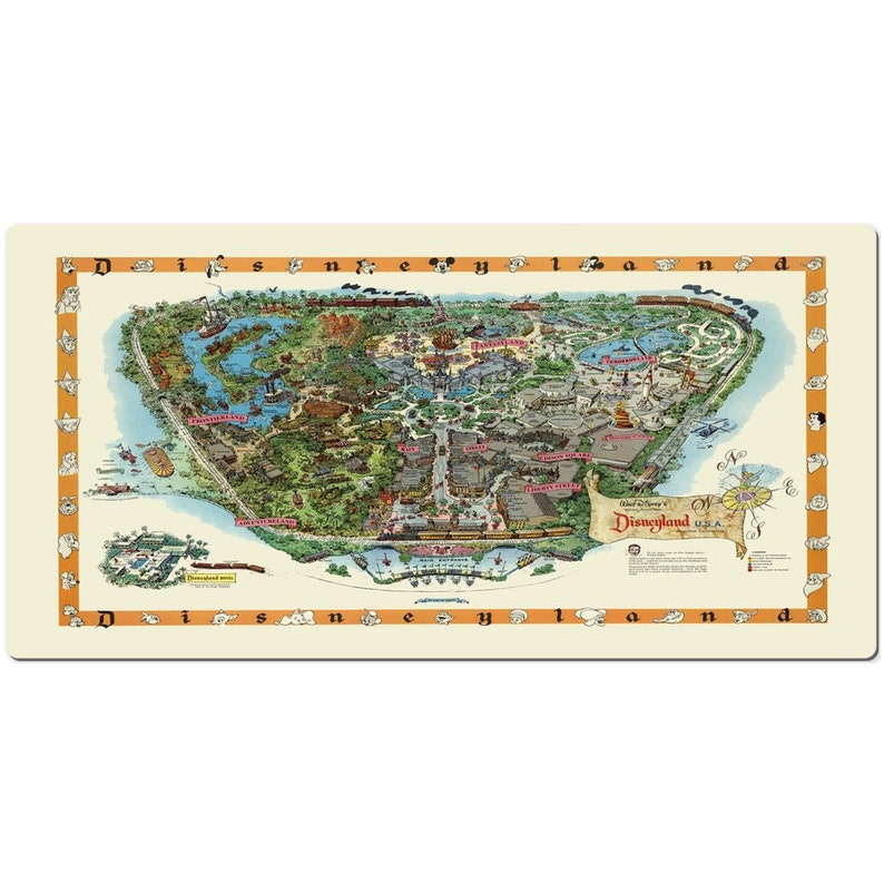 Desk Mat Desk Pad Disneyland Map Mouse Pad image 4