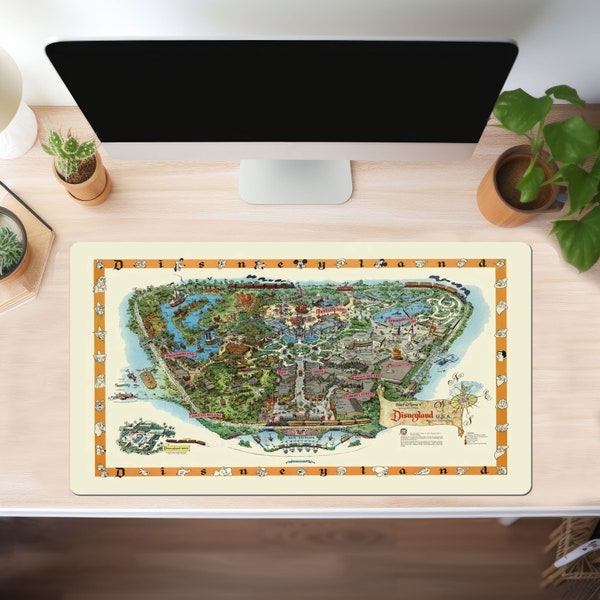 Desk Mat - Desk Pad - Disneyland - Map - Mouse Pad